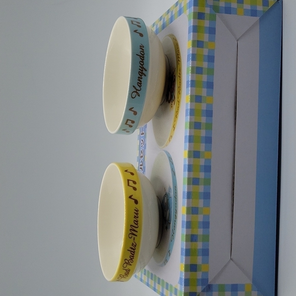 New Sanrio Badtz Maru & Hangyodon Ceramic Bowls Japan Kuji Exclusive - Picture 3 of 6